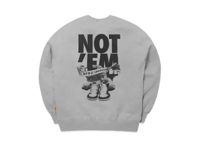SNKRDUNK collaboration with #FR2 NOT’EM Crew Sweat "Gray"
