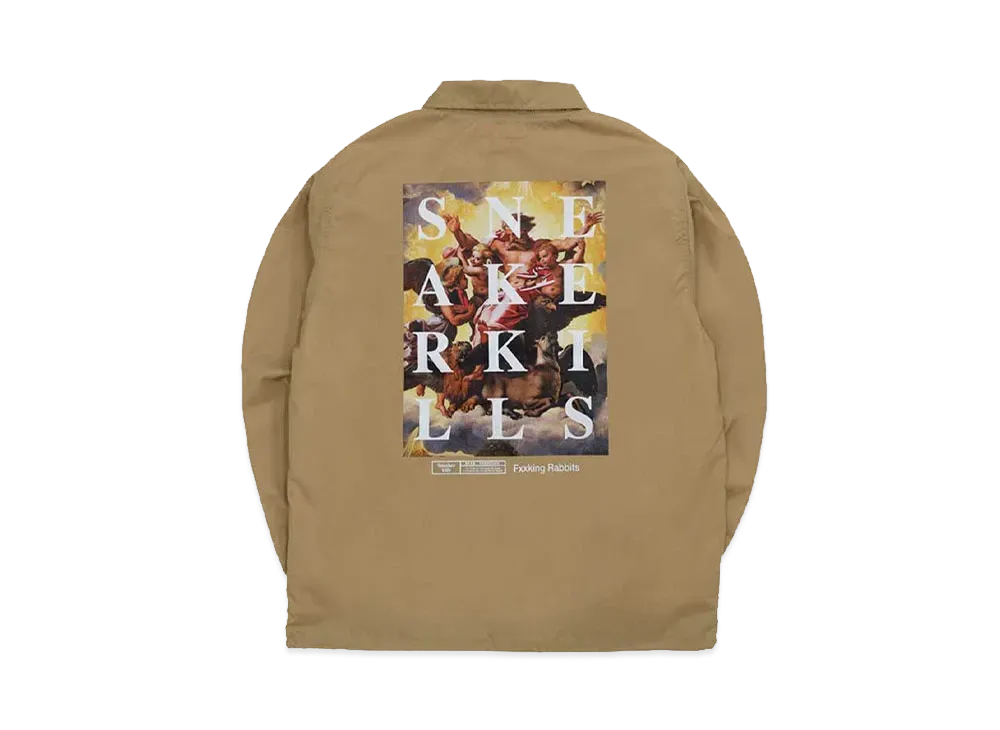 SNKRDUNK collaboration with #FR2 Angel Coach Jacket "Beige"