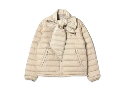 DANTON x BEAMS COUTURE Muffler Ribbon Down "White"