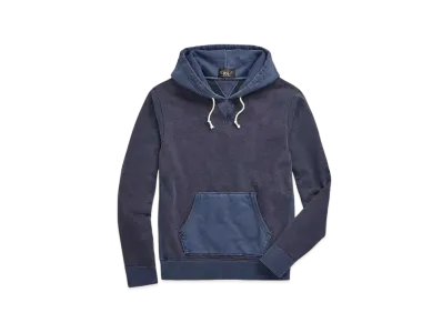 RRL Ralph Lauren Garment Dyed French Terry Hoodie "Navy"