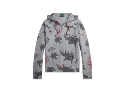 Polo Ralph Lauren Brushed Fleece Graphic Hoodie "Gray"