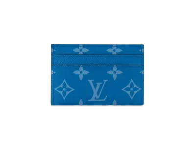 Louis Vuitton Porte Cartes Double Taigarama "Blue"