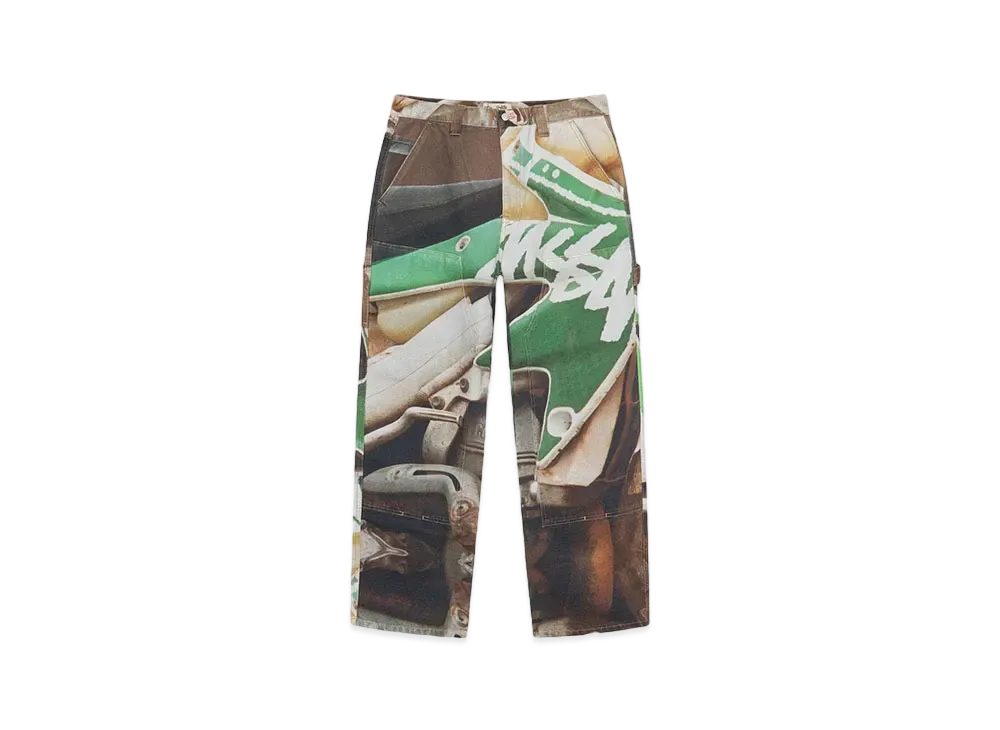 【即完】stussy work pant canvas baja print Stussy Canvas Work Pant Baja Print