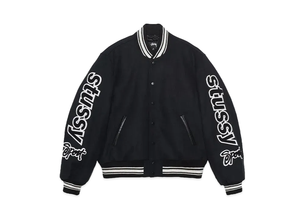 Stussy Varsity Jacket Competiton "Black"