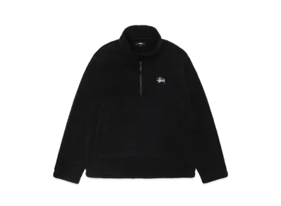 Stussy Half Zip Mock Polar Fleece "Black"