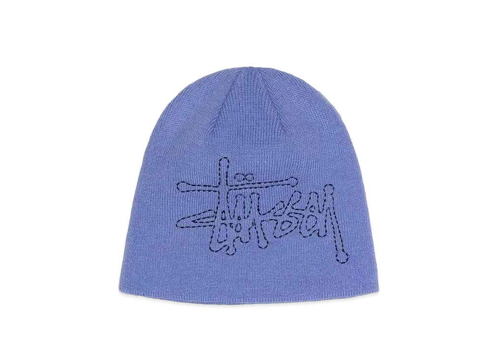 Stussy Stitch Basic Logo Skullcap "Periwinkle"