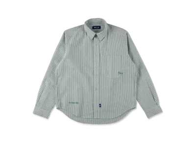 WIND AND SEA Seersuker Stripe Shirt "Green"
