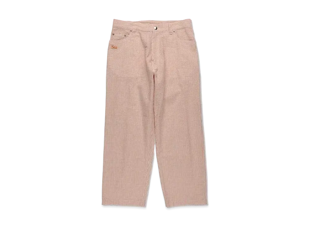 WIND AND SEA Seersuker Stripe Painter Pants "Orange"