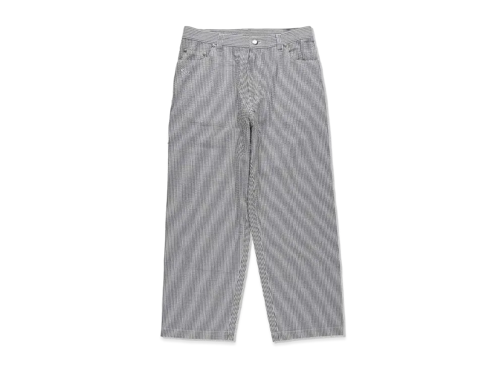 WIND AND SEA Seersuker Stripe Painter Pants "Navy"