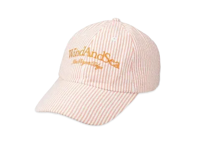 WIND AND SEA Seersuker Stripe Cap "Orange"