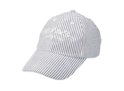 WIND AND SEA Seersuker Stripe Cap "Navy"