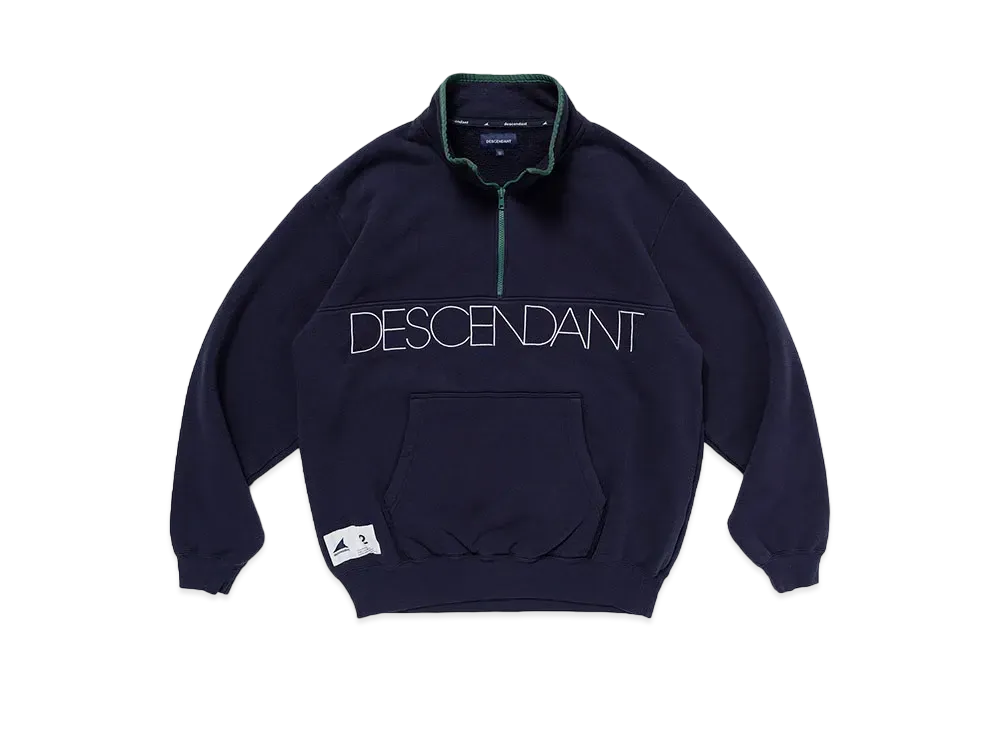 DESCENDANT Strain Half Zip "Navy"