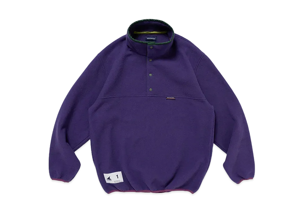DESCENDANT Humming Fleece Pullover "Purple"