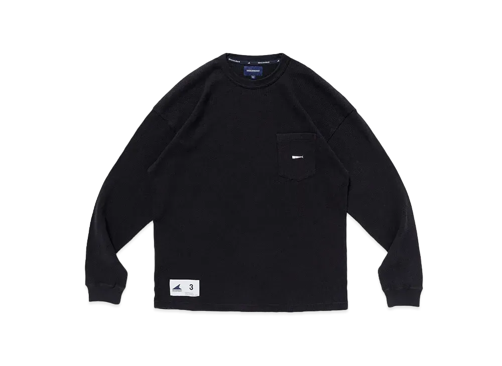 DESCENDANT Gaufre Waffle LS "Black"