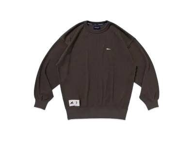 DESCENDANT Gaufre Waffle Crew Neck "Olive Drab"