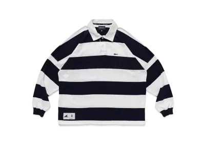 DESCENDANT Buoy Stripe Polo LS "Navy"