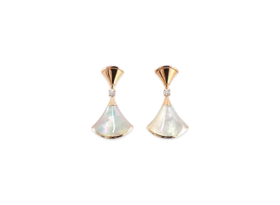 BVLGARI Divas Dream Earrings Diamond Mother of Pearl "Pink Gold"