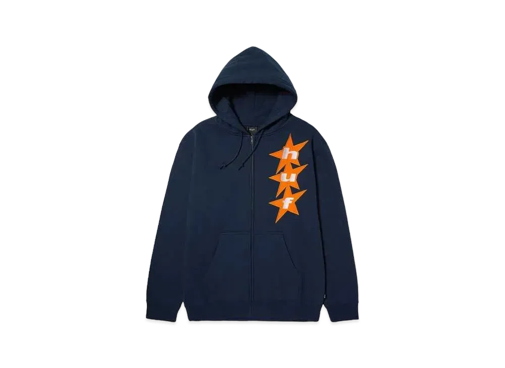 HUF Spring 24 All Star Full Zip Hoodie "Navy"