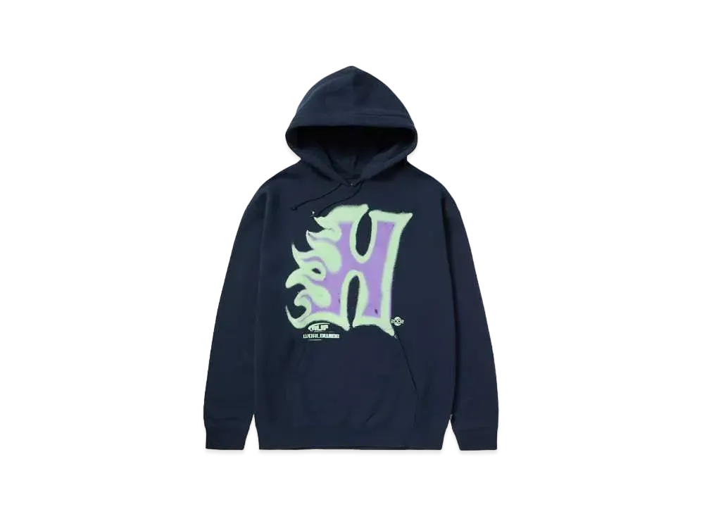 HUF Spring 24 Heat Wave Hoodie "Navy"