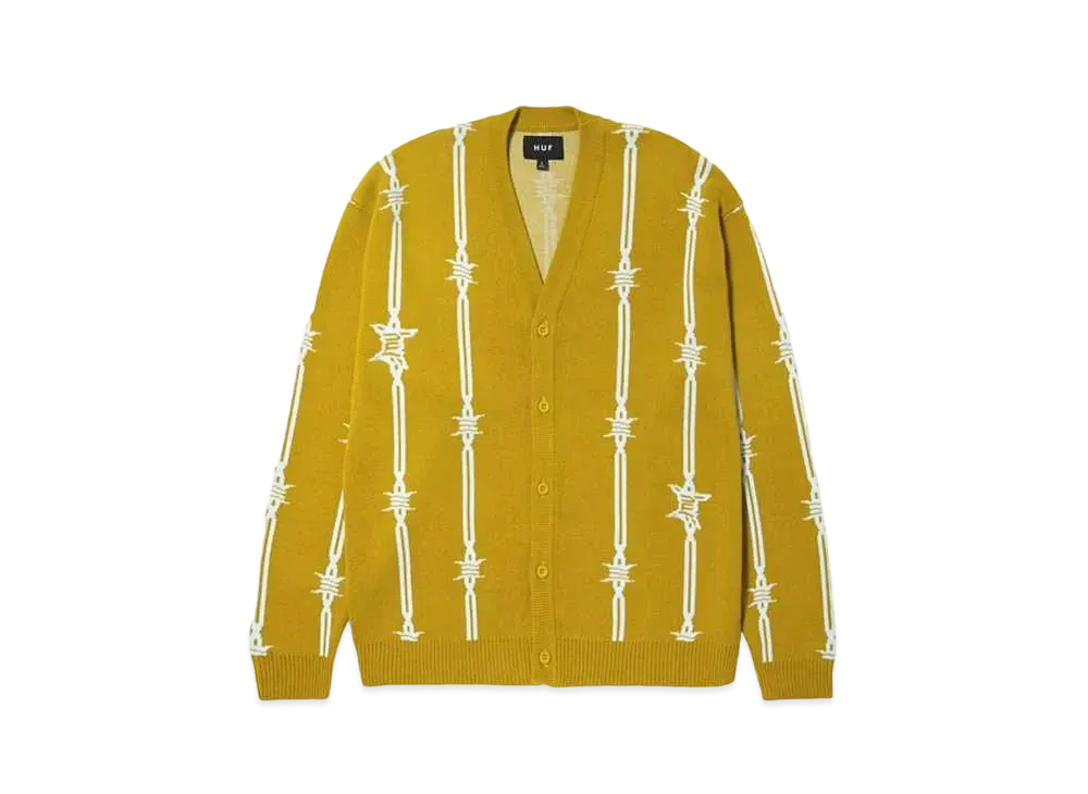 HUF Spring 24 Barbed Wire Cardigan "Cactus"