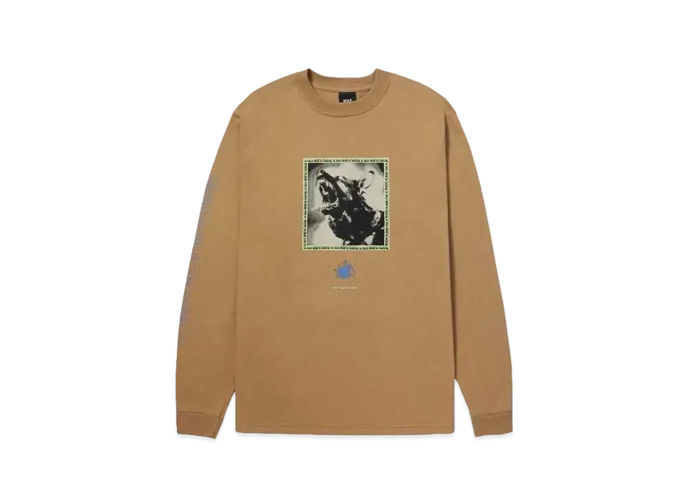 HUF Spring 24 Beware Ls Tee "Camel"