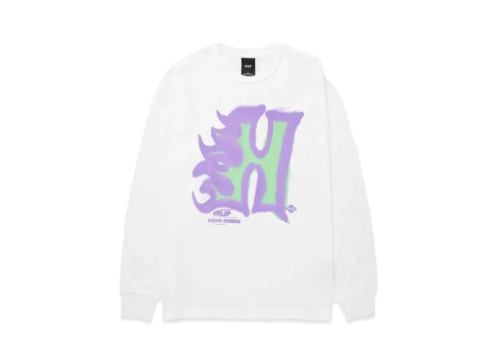 HUF Spring 24 Heat Wave Ls Tee "White"