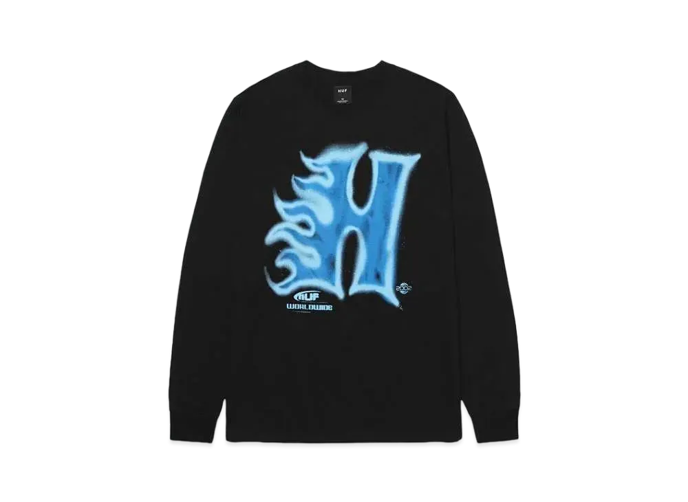 HUF Spring 24 Heat Wave Ls Tee "Black"