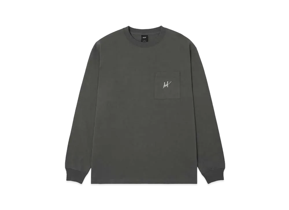 HUF Spring 24 Od Script Pocket Ls Tee "Black"