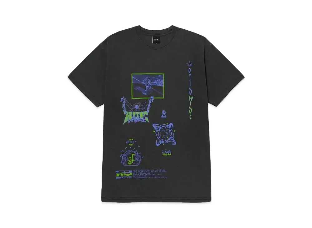 HUF Spring 24 Zine Washed Tee "Washed Black"