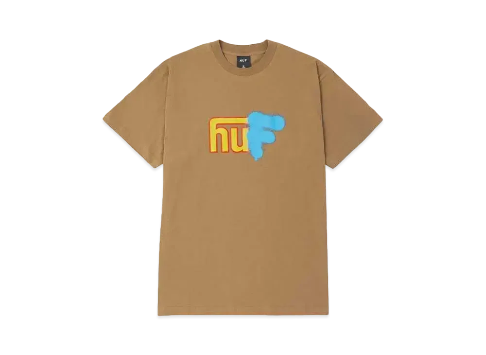 HUF Spring 24 Upside Downtown Tee "Camel"