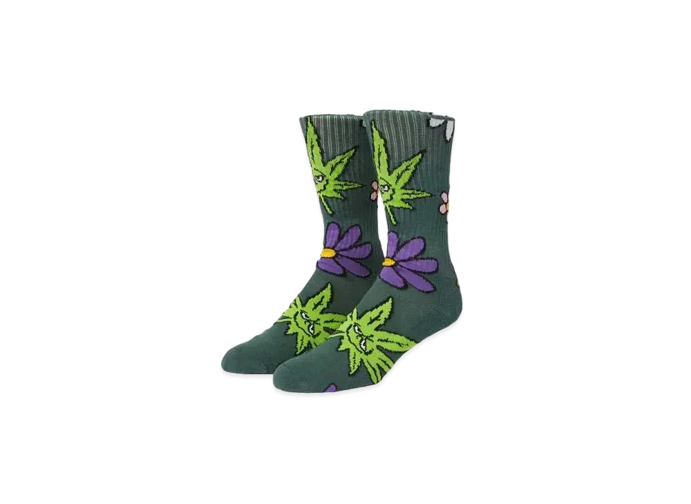 HUF Spring 24 Green Buddy Blossom Socks "Green"