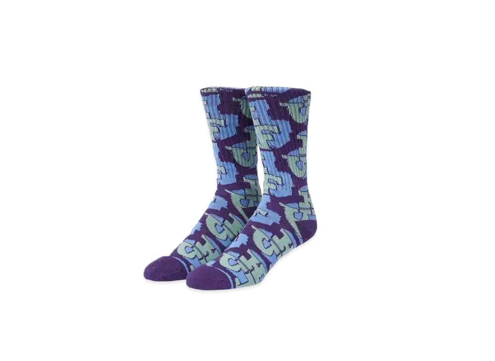 HUF Spring 24 Morex Crew Socks "Purple"