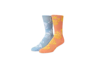 HUF Spring 24 Good N Evil Crew Socks "Multi"