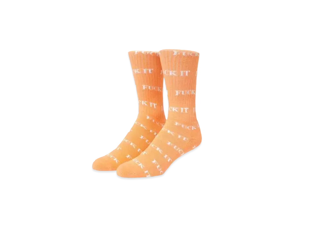 HUF Spring 24 Fuck It Socks "Tangerine"