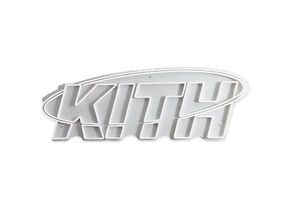 キス x イエローポップ オービット LED ネオン サイン "ホワイト"