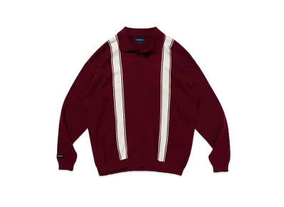 DESCENDANT Spider Knit Polo "Burgundy"