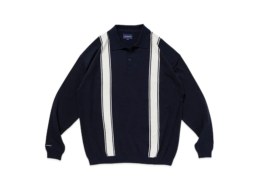 DESCENDANT Spider Knit Polo "Navy"