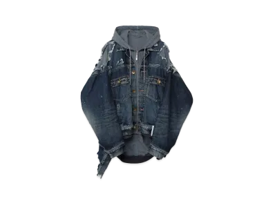 Maison MIHARA YASUHIRO Layered Denim Hooded Jacket "Indigo"