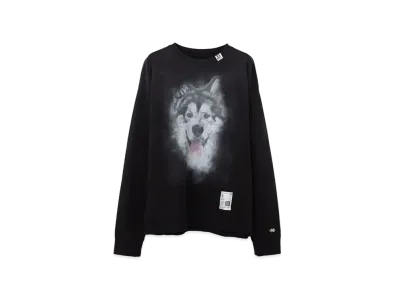 Maison MIHARA YASUHIRO Distressed Dog Printed Sweatshirt "Black"