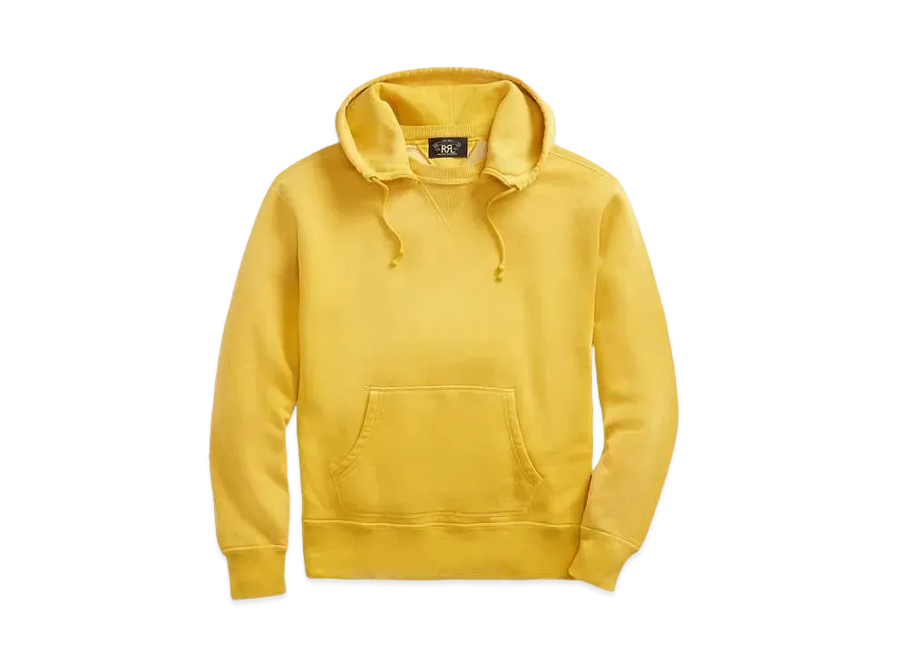 RRL Ralph Lauren Garment-Dyed Fleece Hoodie #1 "Yellow"