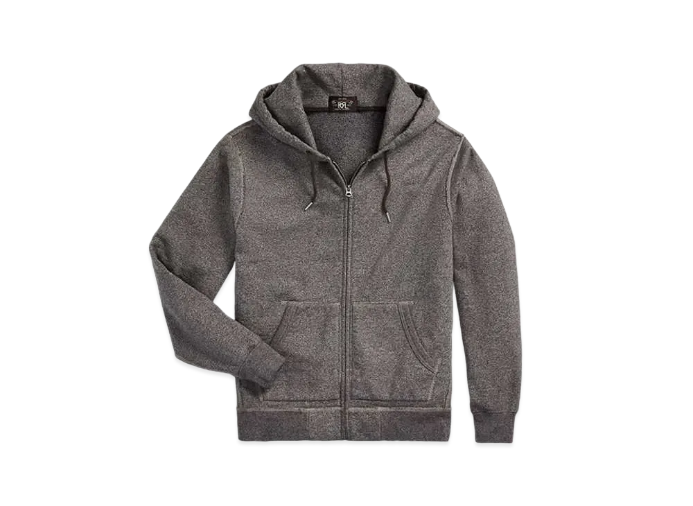 RRL Ralph Lauren French Terry Full-Zip Hoodie "Gray"