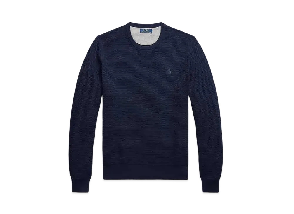 Polo Ralph Lauren Textured Cotton Sweater "Navy"