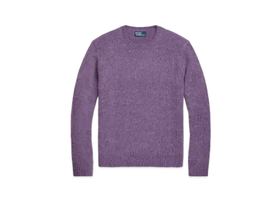 Polo Ralph Lauren Suede-Patch Wool-Cashmere Sweater "Purple"