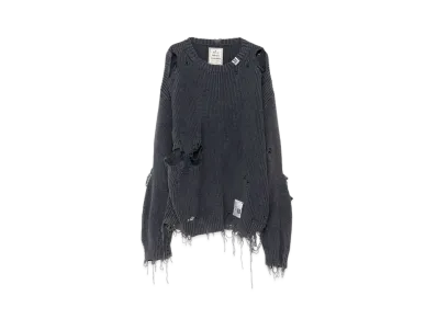 Maison MIHARA YASUHIRO Bleached Knit Sweater "Black"