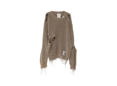 Maison MIHARA YASUHIRO Bleached Knit Sweater "Khaki"