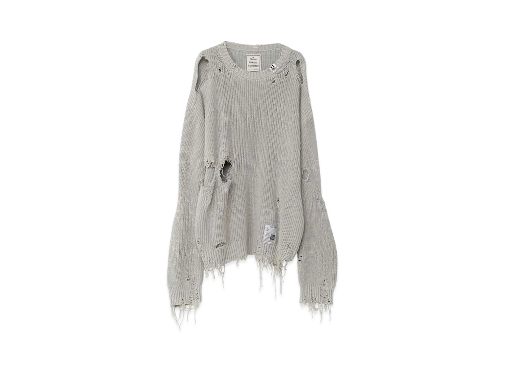 Maison MIHARA YASUHIRO Bleached Knit Sweater "Grey"
