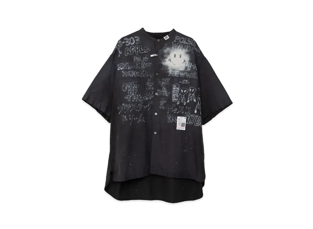 Maison MIHARA YASUHIRO Distressed Half-sleeve Shirt "Black"