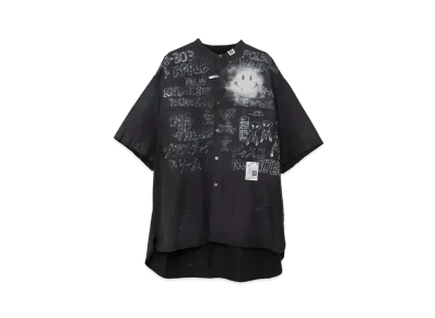 Maison MIHARA YASUHIRO Distressed Half-sleeve Shirt "Black"