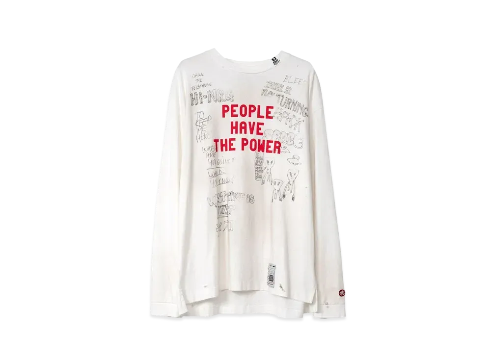 Maison MIHARA YASUHIRO Distressed Long-Sleeve T-shirt "White"
