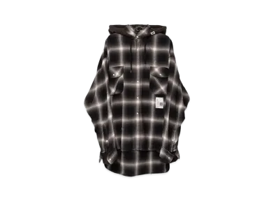 Maison MIHARA YASUHIRO Hooded Check Shirt "Black"